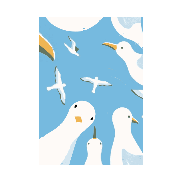 Seagulls Gazing You by giantplayful