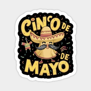 Funny Vintage Happy Cinco de mayo fiesta Magnet