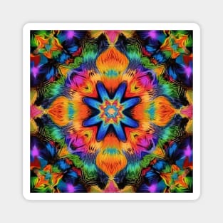 Meditate Kaleidoscope Mandala Pattern Magnet