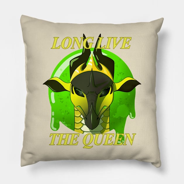 Queen Wasp (w/ words) Pillow by MistyBookwyrm