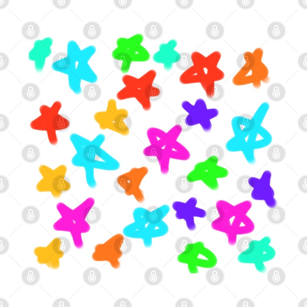 Colorful stars abstract art design pattern by Artistic_st