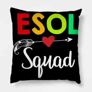 Esol Squad Teacher Back To School Pillow