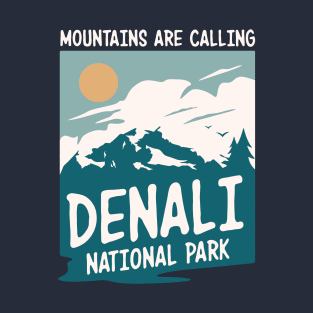 Alaska Denali National Park Retro Vintage Design T-Shirt