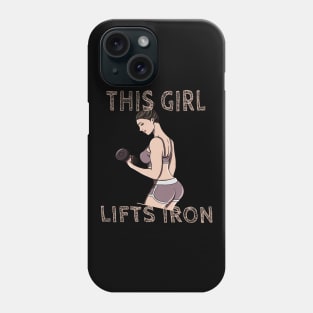 Bodybuilder Woman with Dumbbells Phone Case