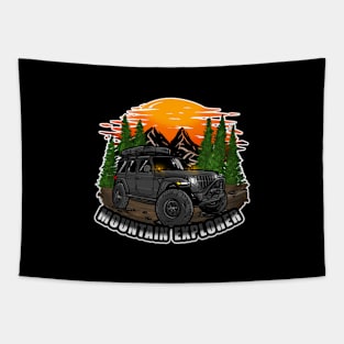 Mountain Explorer Black Jeep Wrangler Rubicon Tapestry