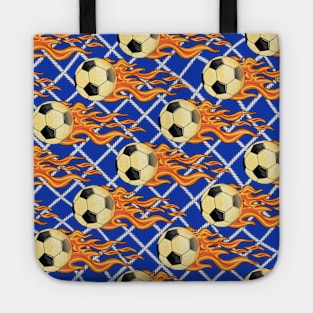 Soccer Ball On Fire Tote