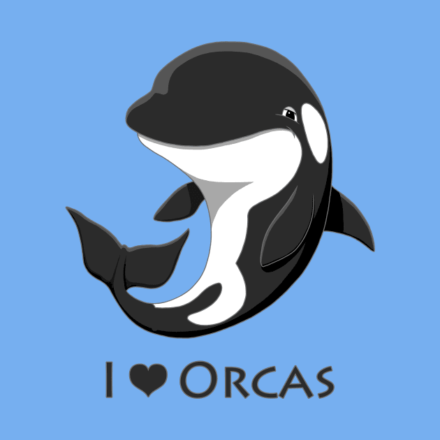 I Love Orcas Cute Killer Whale by csforest