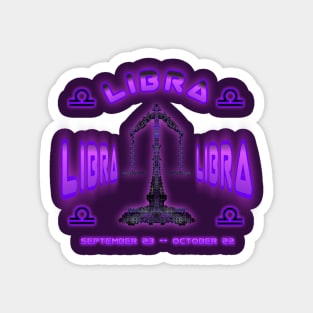 Libra 2a Eggplant Magnet