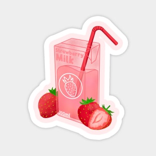 Strawberry Milk Magnet