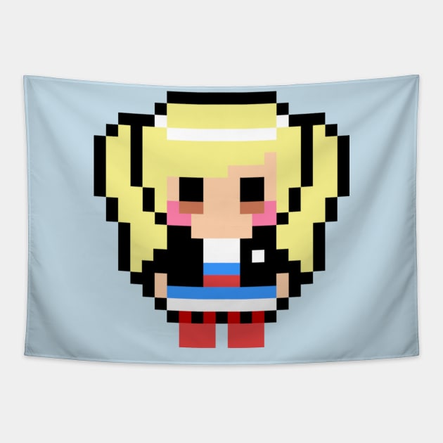 Persona 5 Ann Takamaki 8-Bit Pixel Art Character Tapestry by StebopDesigns