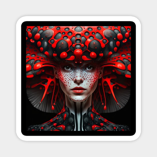 fly agaric girl Magnet by knolios