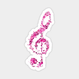 G clef,Treble clef,Love Music,musical notes. Magnet