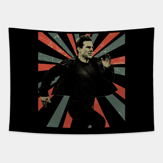 Run || Mission: Impossible || Vintage Art Design Tapestry by Setipixel