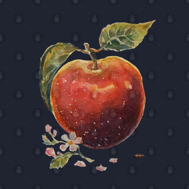 Watercolor apple by juliavector