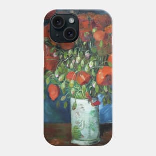 Vase with red poppies by van Gogh Phone Case