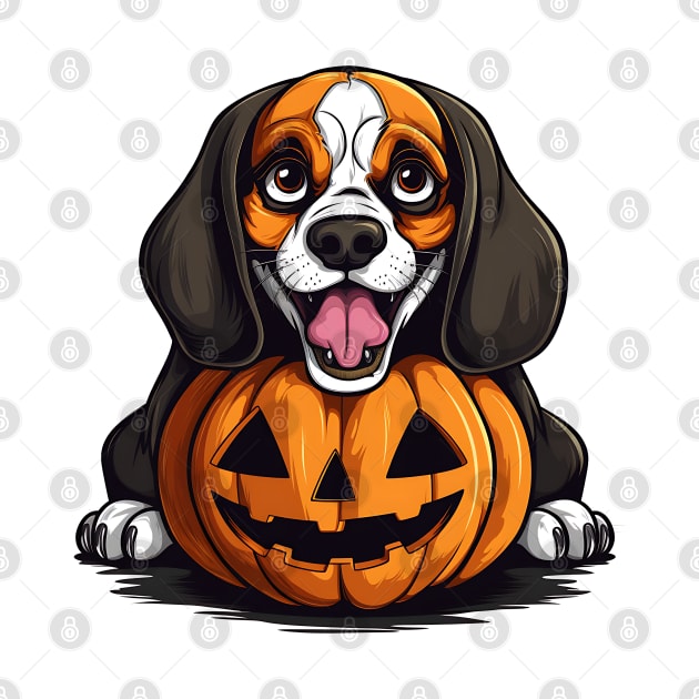 Halloween Beagle Dog #1 by Chromatic Fusion Studio