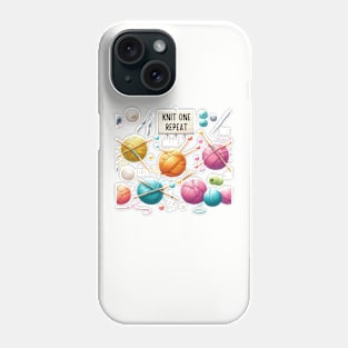 Knit One, Repeat, Knitting Balls of Yarn Phone Case