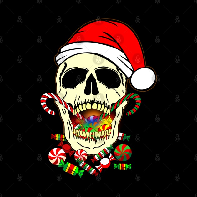 Skull Christmas Santa Claus 3# by Korvus78