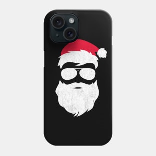 Funny Santa Claus with Sunglasses Christmas (Distrassed) Phone Case