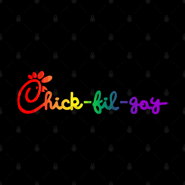 Rainbow Chick-fil-gay by Muzehack