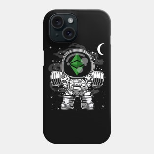 Astronaut Lifting Ethereum Classic ETH Coin To The Moon Crypto Token Cryptocurrency Blockchain Wallet Birthday Gift For Men Women Kids Phone Case