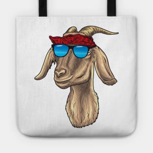 Goat with Sunglasses and Bandana Tote