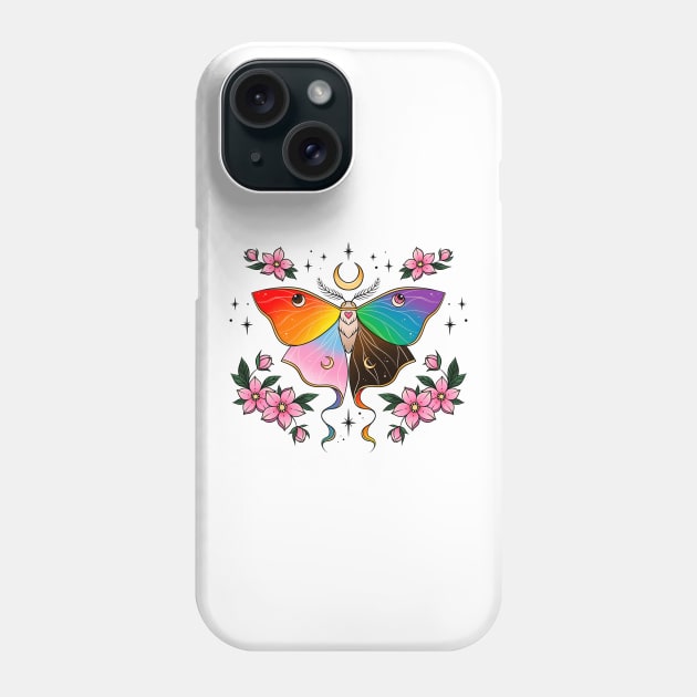 Pride Moth Phone Case by bratcave.studio