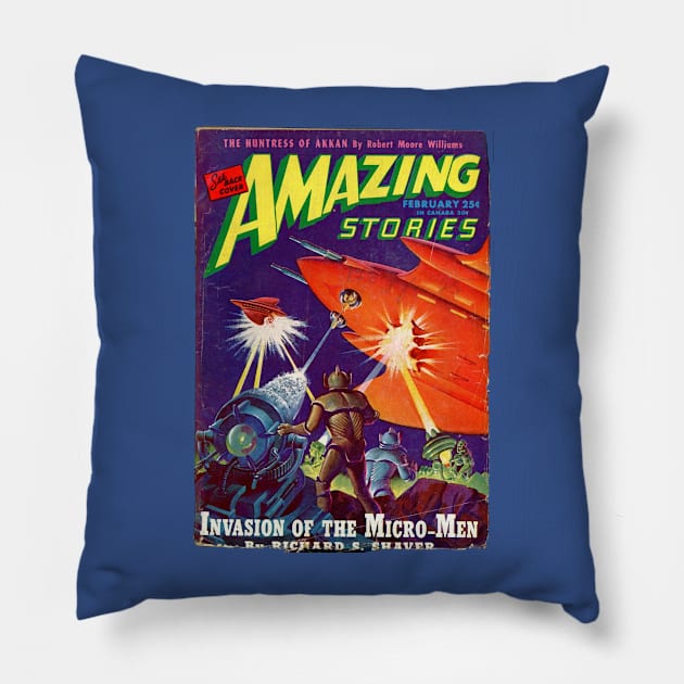 Amazing Stories Pillow by MindsparkCreative