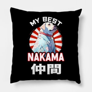 Cute Dog wearing a Kimono - Anime Shirt Pillow