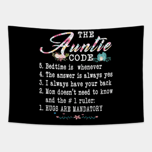 The Auntie Code Funny Family Matching Gifts For Aunt Tapestry