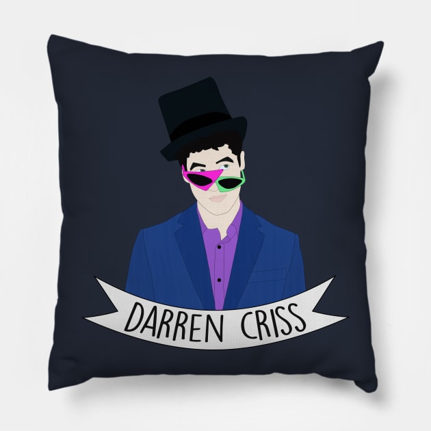 Darren With Funny Glasses Pillow by byebyesally