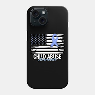 Child Abuse Prevention Awareness Month Blue Ribbon gift idea Phone Case