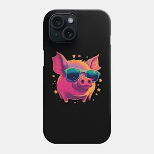 Pig in sunglasses Phone Case