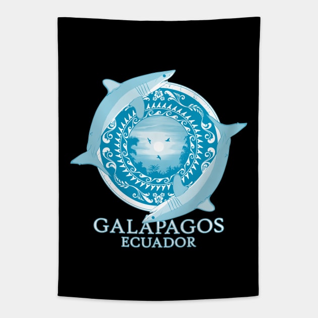 Mako Sharks Ecuador Galápagos Tapestry by NicGrayTees