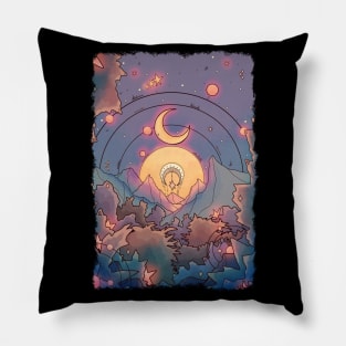 A nighttime forest Pillow