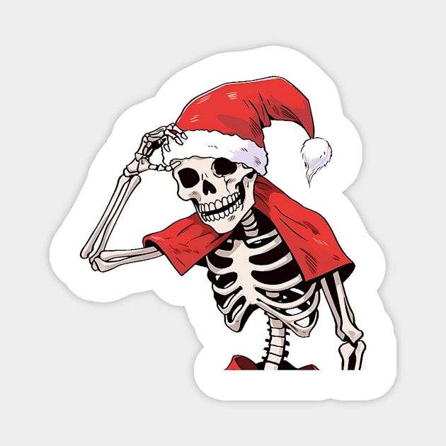 Christmas Celebration with a Skull Twist Magnet by ragil_studio