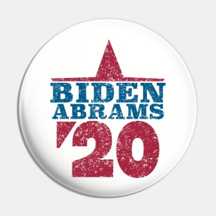Joe Biden 2020 and Stacy Abrams on the One Ticket. Biden Abrams 2020 Pin