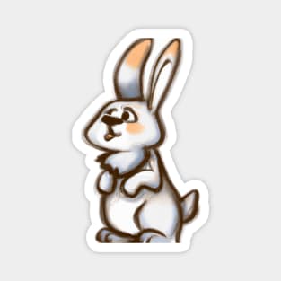 Cute Rabbit Drawing Magnet