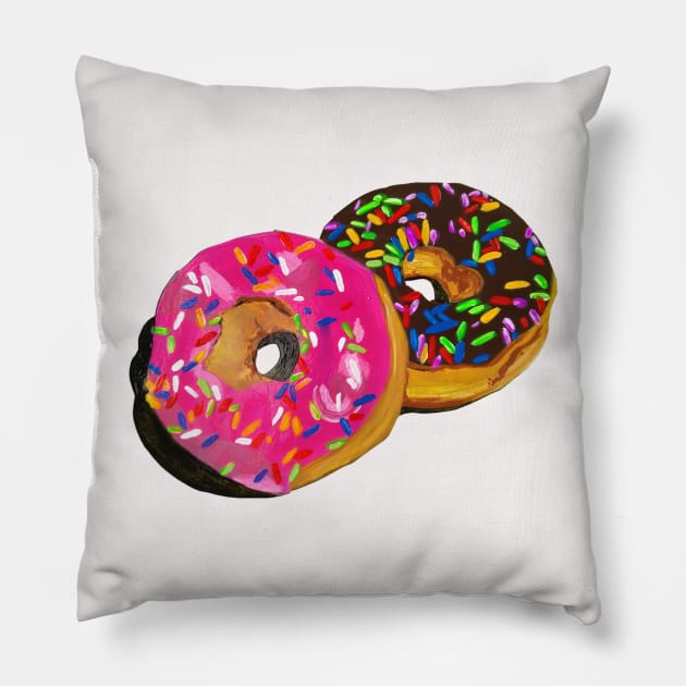 Yummy Doughnuts Pillow by PaintingsbyArlette