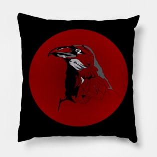 Abstract Raven Art Pillow