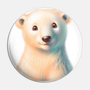 Cute Polar Bear Drawing Pin