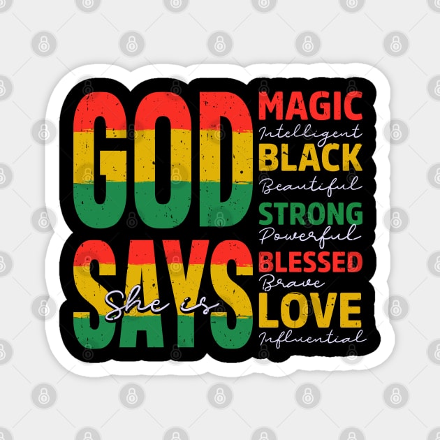 God Says... Magnet by UrbanLifeApparel