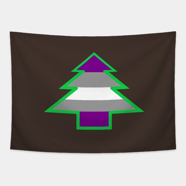 Graysexual Pride: Christmas Tree Tapestry by DisneyFanatic23