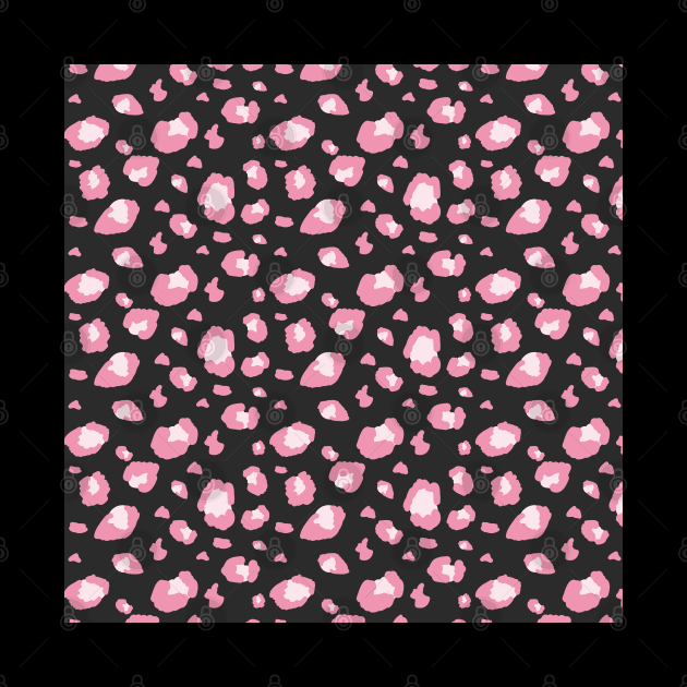 Leopard pink pattern. Vector design in pop art style. by Var Space