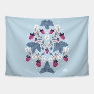 Cute Strawberry Plant Tapestry