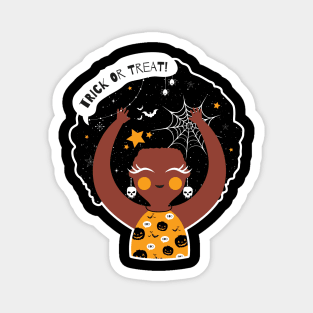 Halloween little black girl Magnet