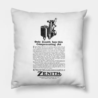 Zenith - Compensating Jet Carburetters' - 1927 Vintage Advert Pillow