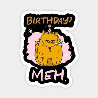 Birthday Meh Cat Magnet