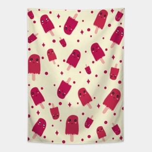 Raspberry sorbet Kawaii Sweet Raspberry Sorbet Time pattern Tapestry