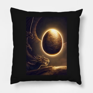 Magic Gold Dragon Egg Pillow